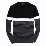 polo pulls hommes manche longue boutique mode reduction affaires noir rouge